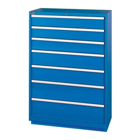 Lista International Lista 7 Drawer Shallow Depth Cabinet - Bright Blue, Individual Lock XSHS1350-0702BBRG